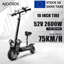 Load image into Gallery viewer, New 52V 2600W trotinette électrique puissante 75KM/H Fast overboard STOCK UE sans tax Dual Drive trottinette electrique skateboard